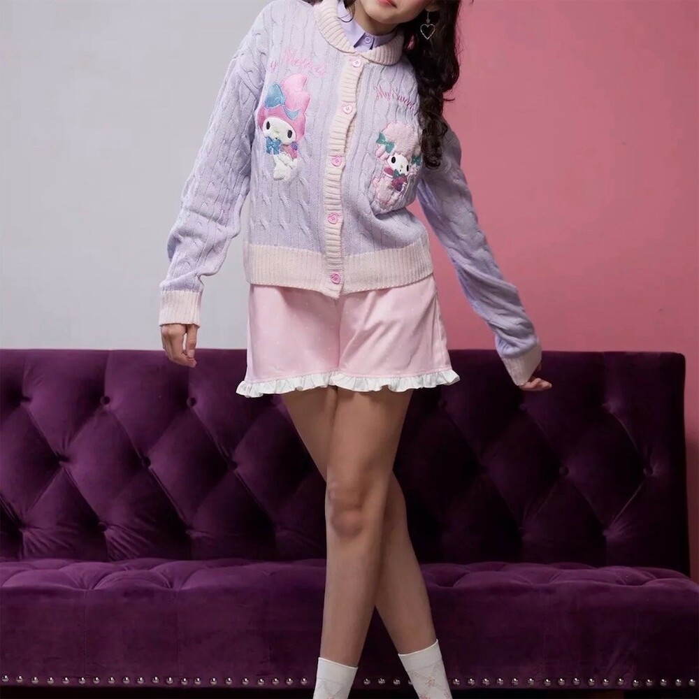 Hot Topic Sanrio My Melody My Sweet Piano Cardigan Sweater XL Purple
